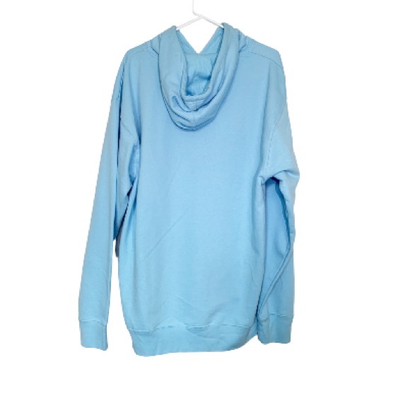 Dream Smile Pullover Drawstring Hoodie with Pocket in Light Blue Men’s Large - Picture 2 of 8